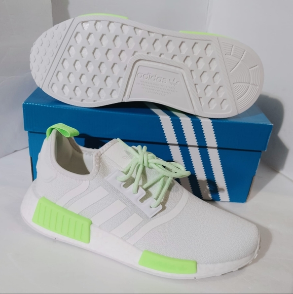 Adidas GS NMD R1Unisex, Size Youth 6Y ( Women 7.5) Color Crystal, White, Neon. - Picture 4 of 12